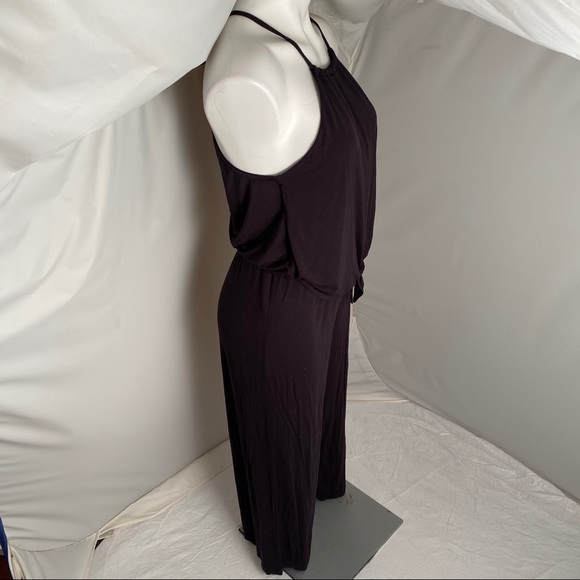 Trina Turk Recreation black modal sleeveless halter jumpsuit - Picture 3 of 13